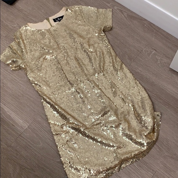 Lulus Party Hour Gold Sequin - Picture 4 of 5